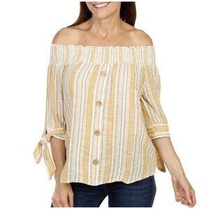 Unique Spectrum Smocked Tunic Top Blouse Womens 3X Summer Boho Cottage Prairie